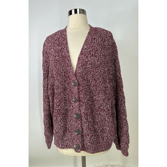 Old Navy Crochet V-Neck Button Down Sweater - Picture 1 of 12